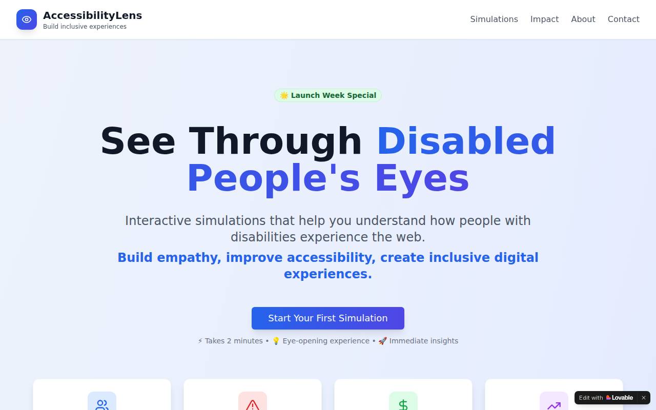 Screenshot of accessibility-lens.lovable.app