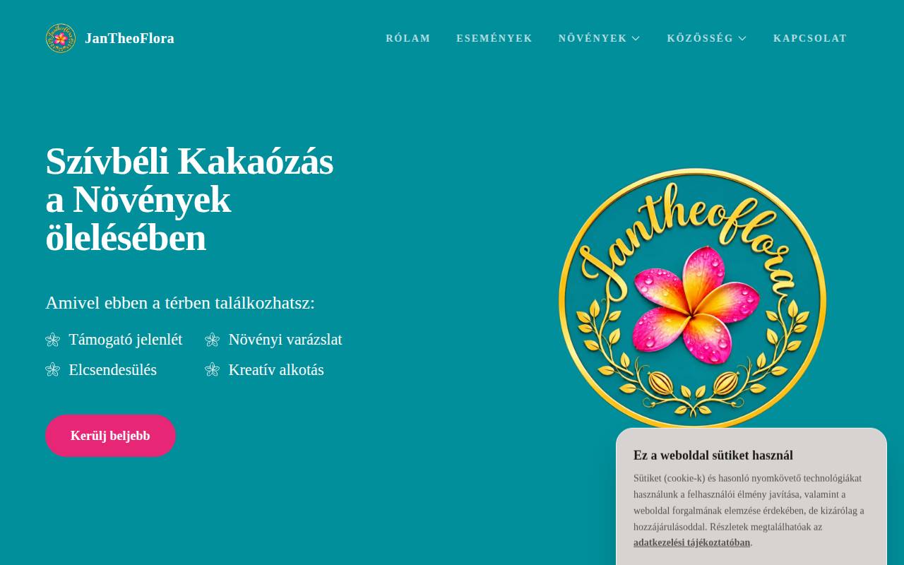 Screenshot of jantheoflora.hu