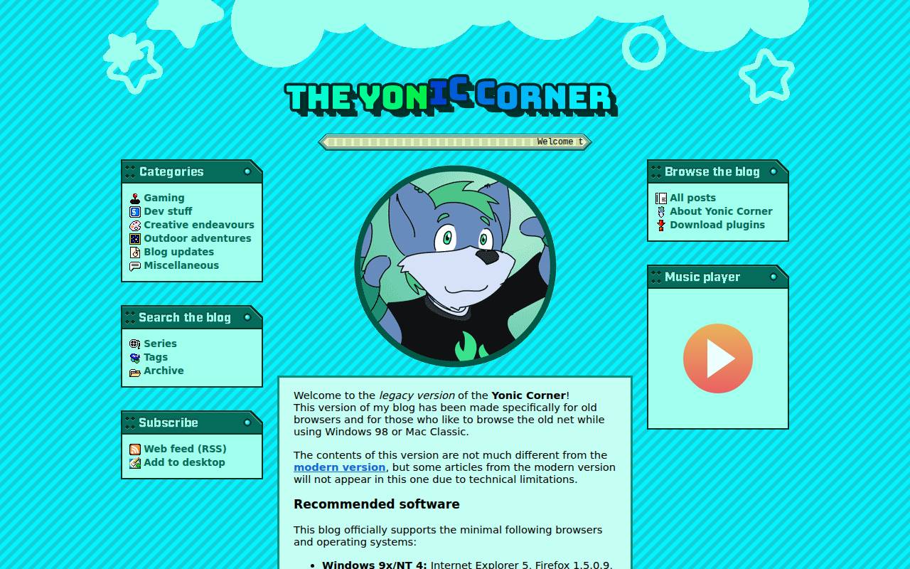 Screenshot of legacy.yonic.blog