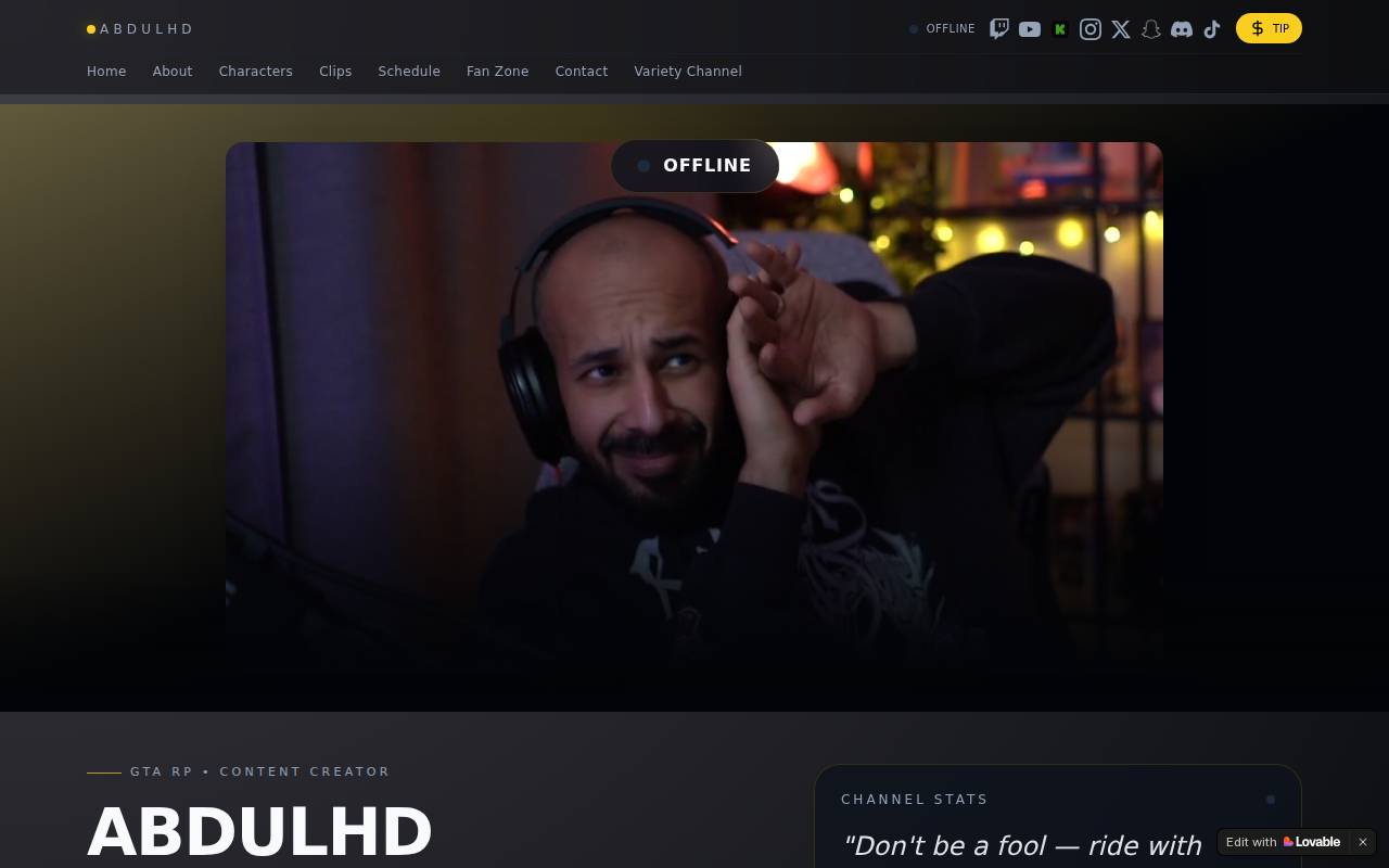 Screenshot of abdulhd.lovable.app