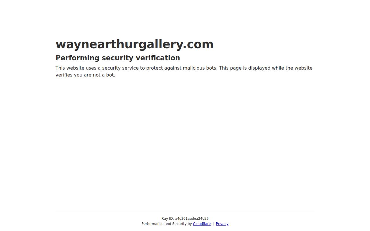 Screenshot of waynearthurgallery.com