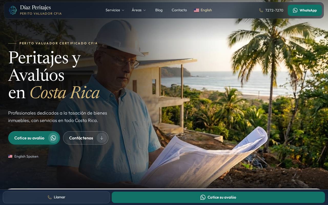 Screenshot of diazperitajes.com