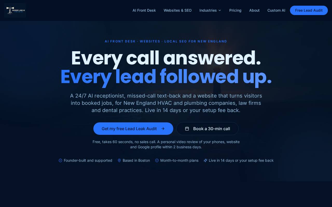 Screenshot of harborlabsai.com