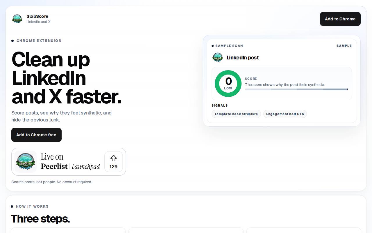 Screenshot of slopscore.in