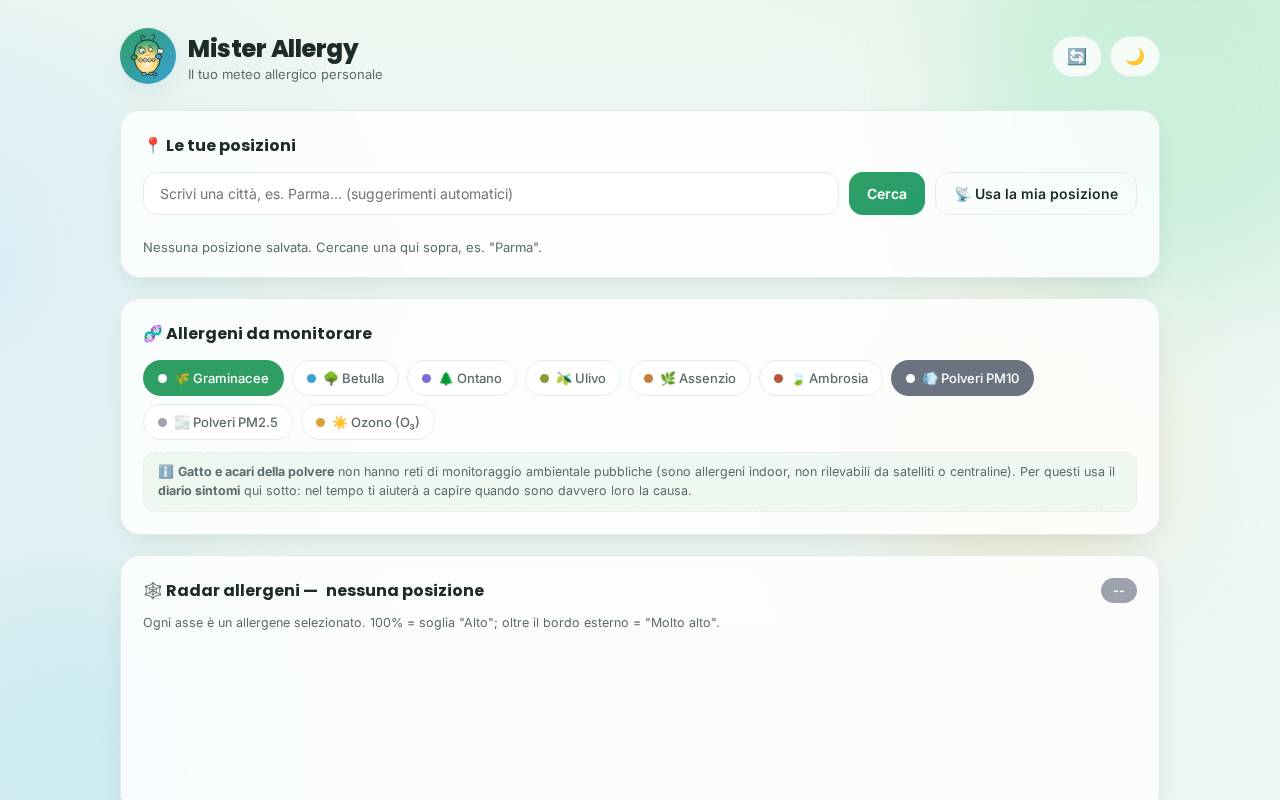 Screenshot of misterallergy.netlify.app