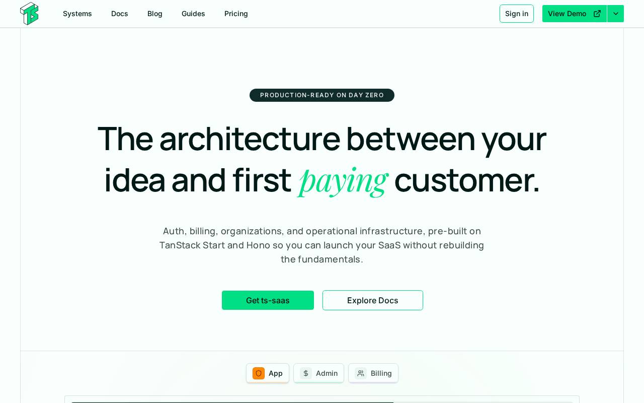Screenshot of ts-saas.com