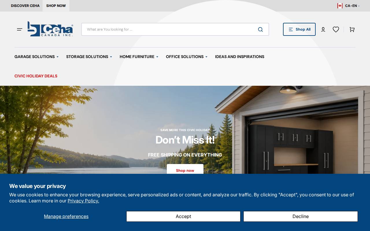 Screenshot of shop.cehacanada.com