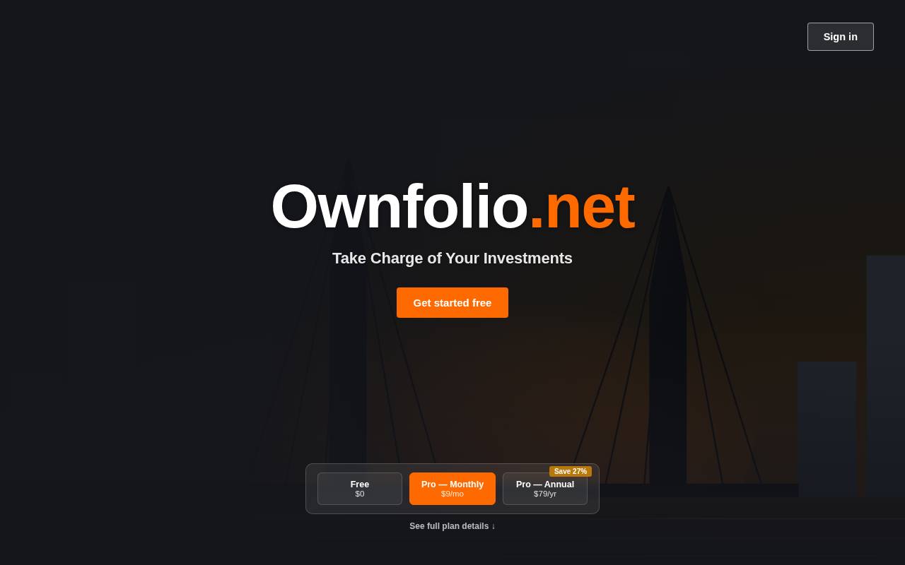 Screenshot of ownfolio.net