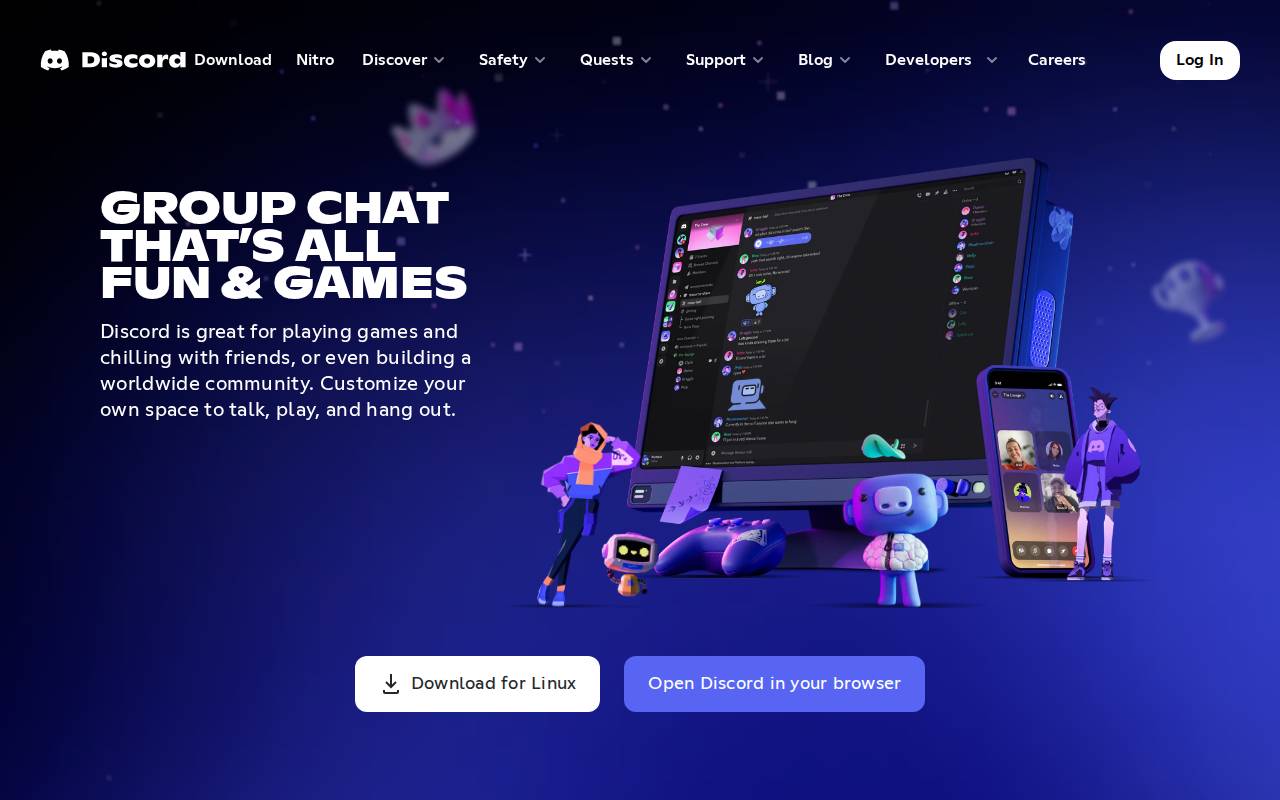 Screenshot of discord.com