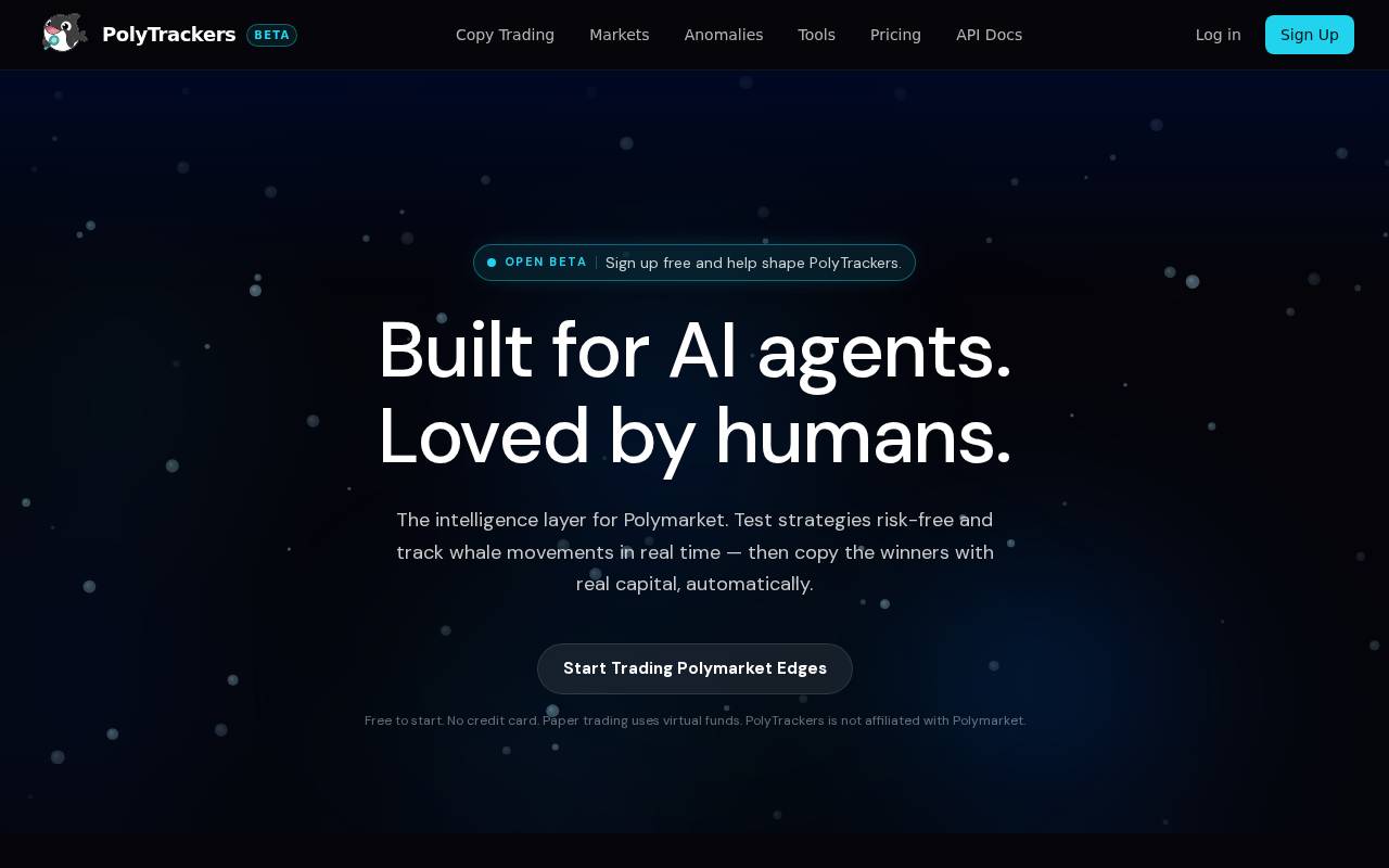 Screenshot of polytrackers.com