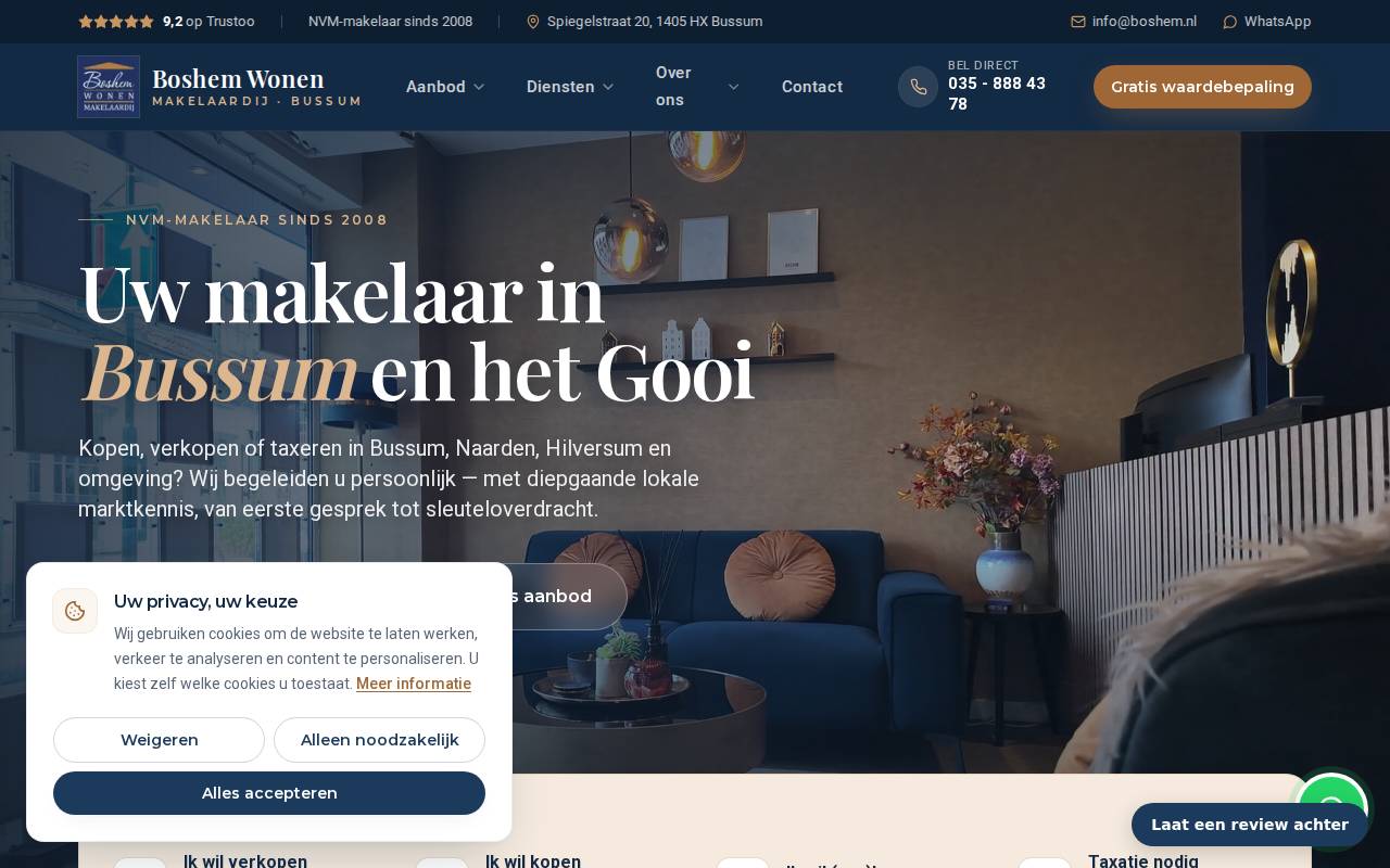 Screenshot of boshem.nl