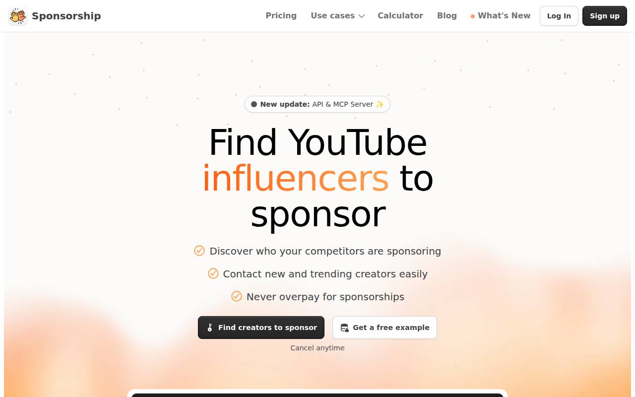 Screenshot of sponsorship.so