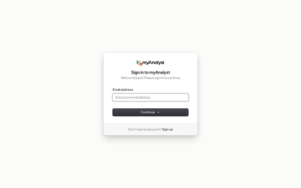 Screenshot of app.myanalystpro.com