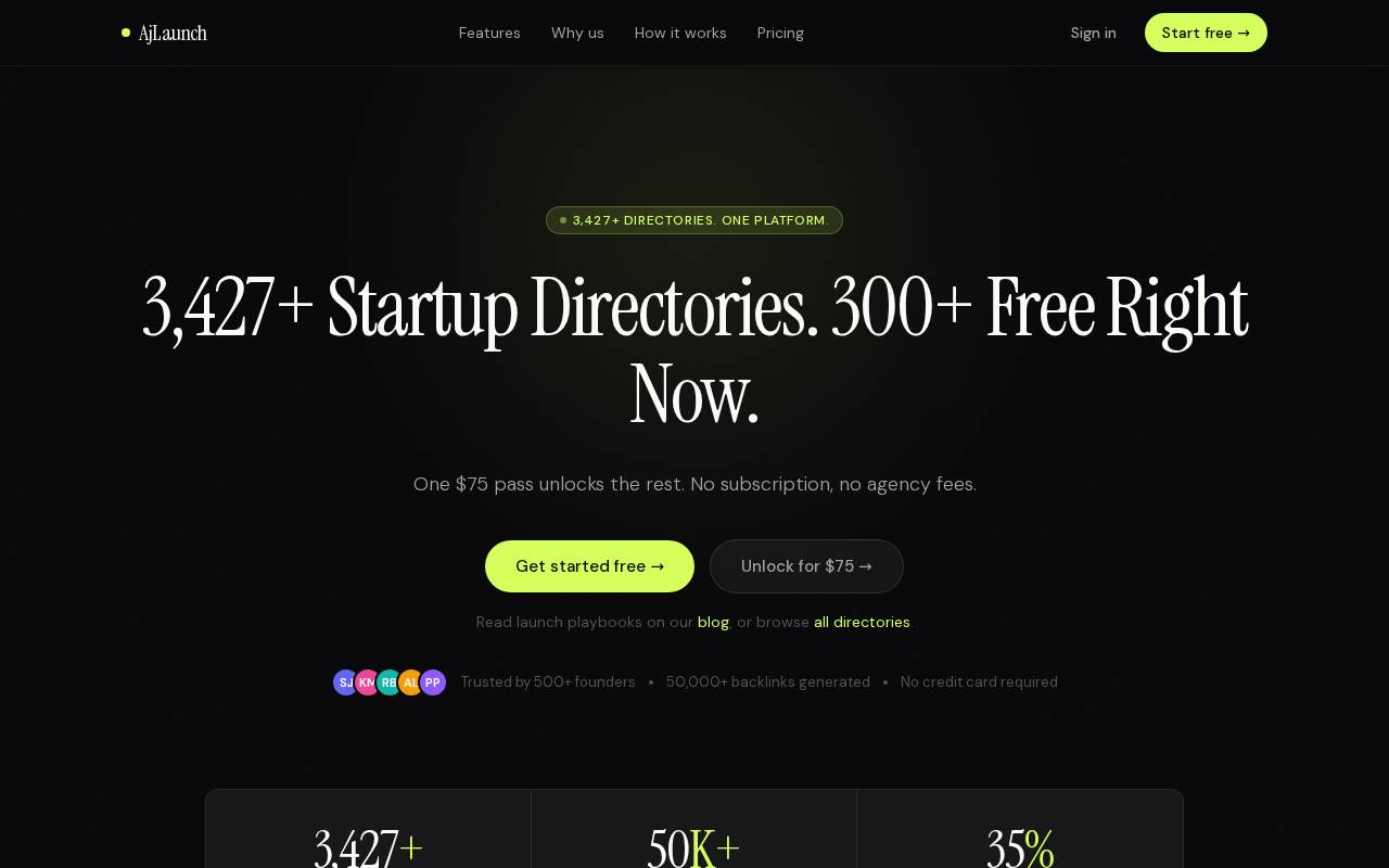 Screenshot of ajlaunch.com