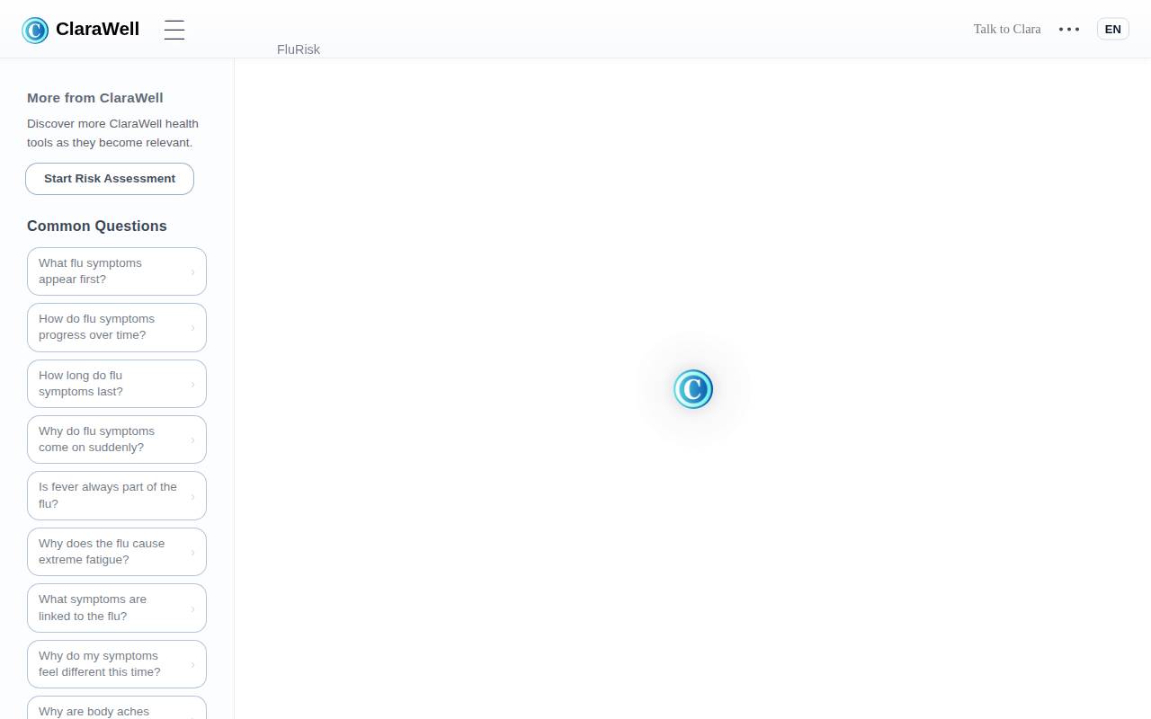 Screenshot of flurisk.com