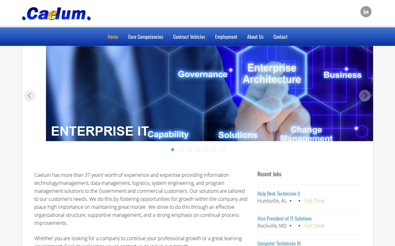 Screenshot of caelum.com