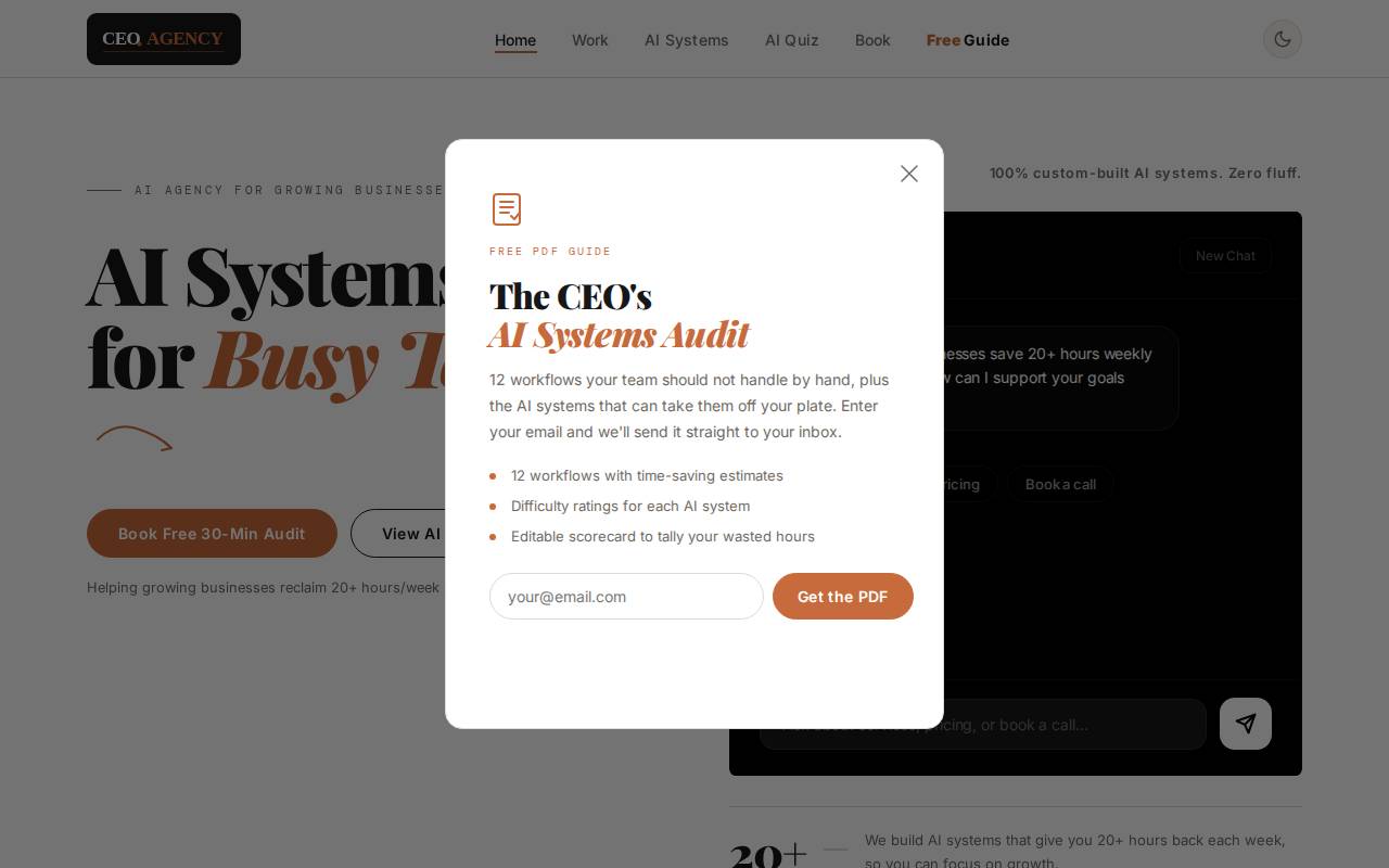 Screenshot of ceo.agency
