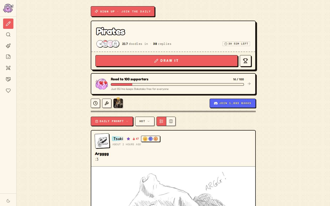 Screenshot of bakatako.com