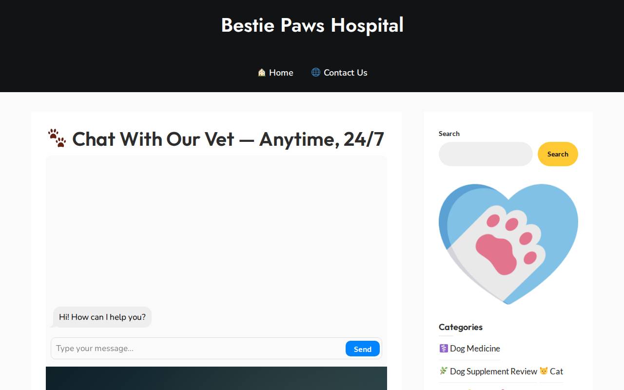 Screenshot of bestiepaws.com