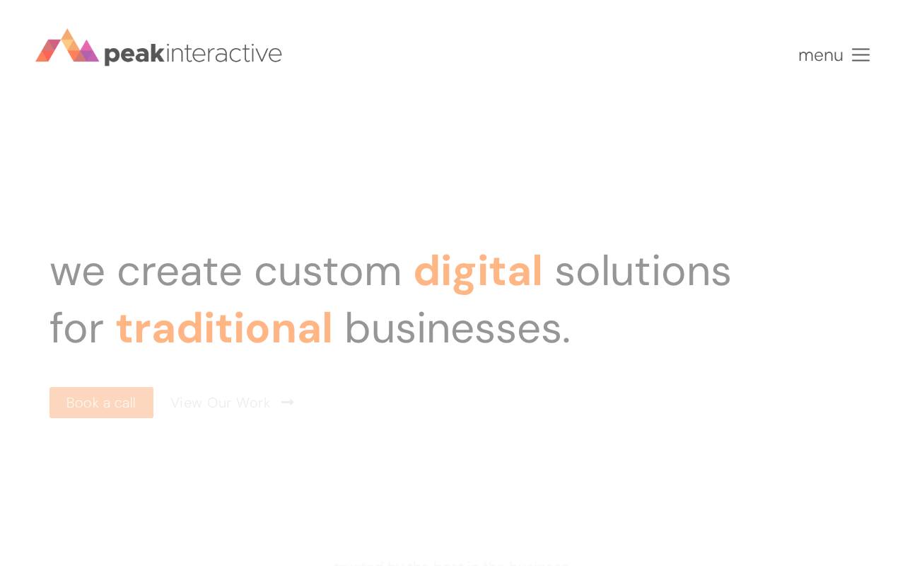Screenshot of peakinteractive.io