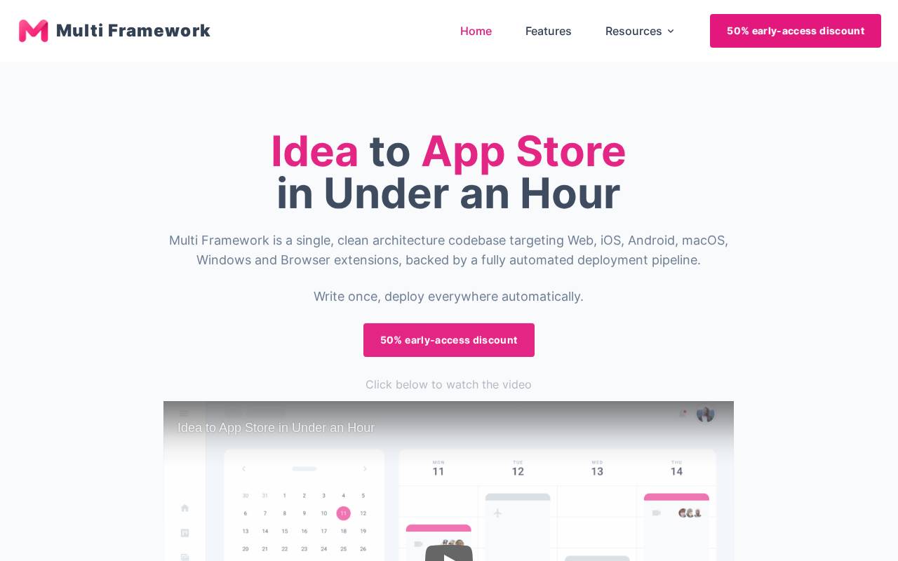 Screenshot of multiframework.com
