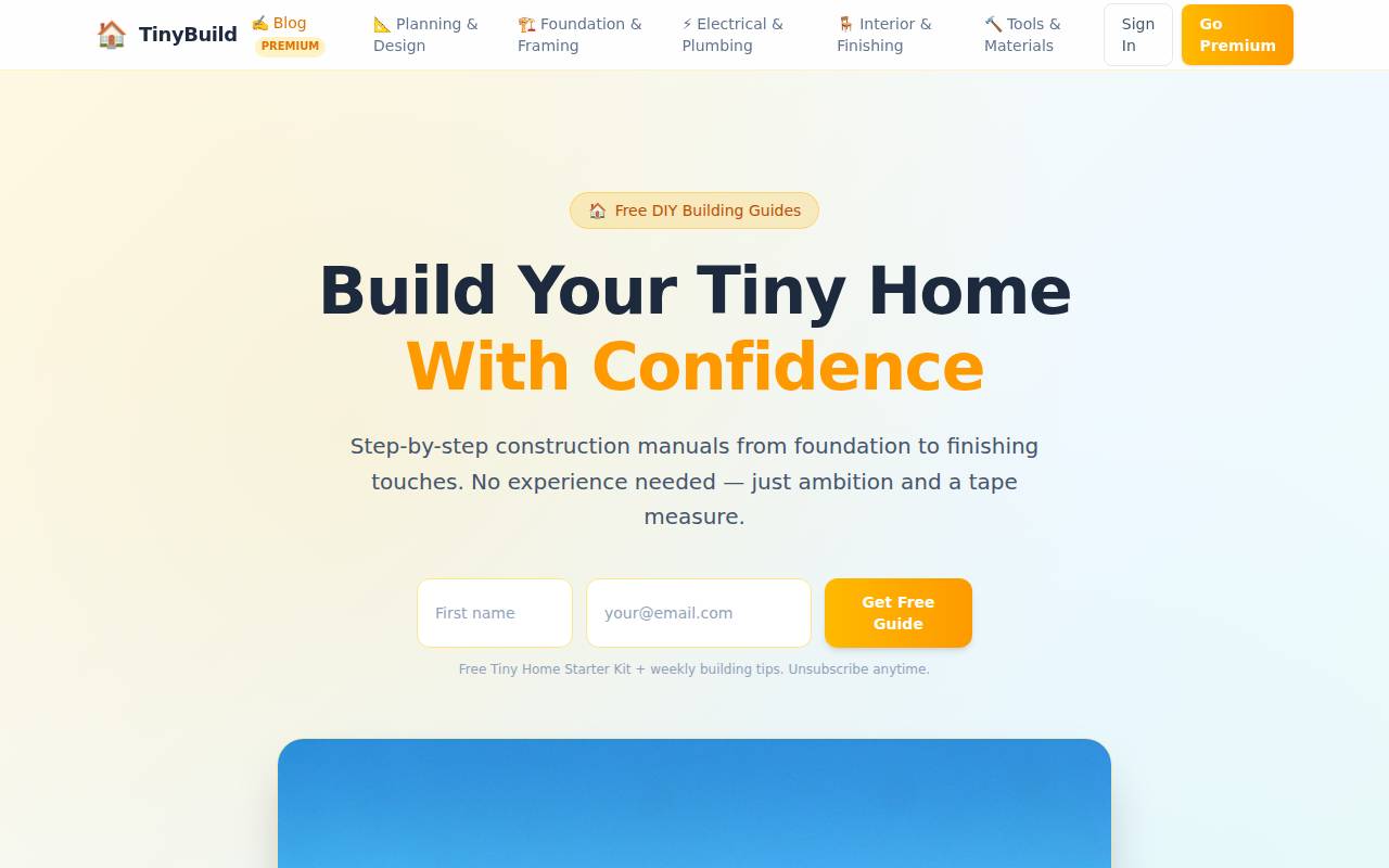 Screenshot of shebuildstiny.com