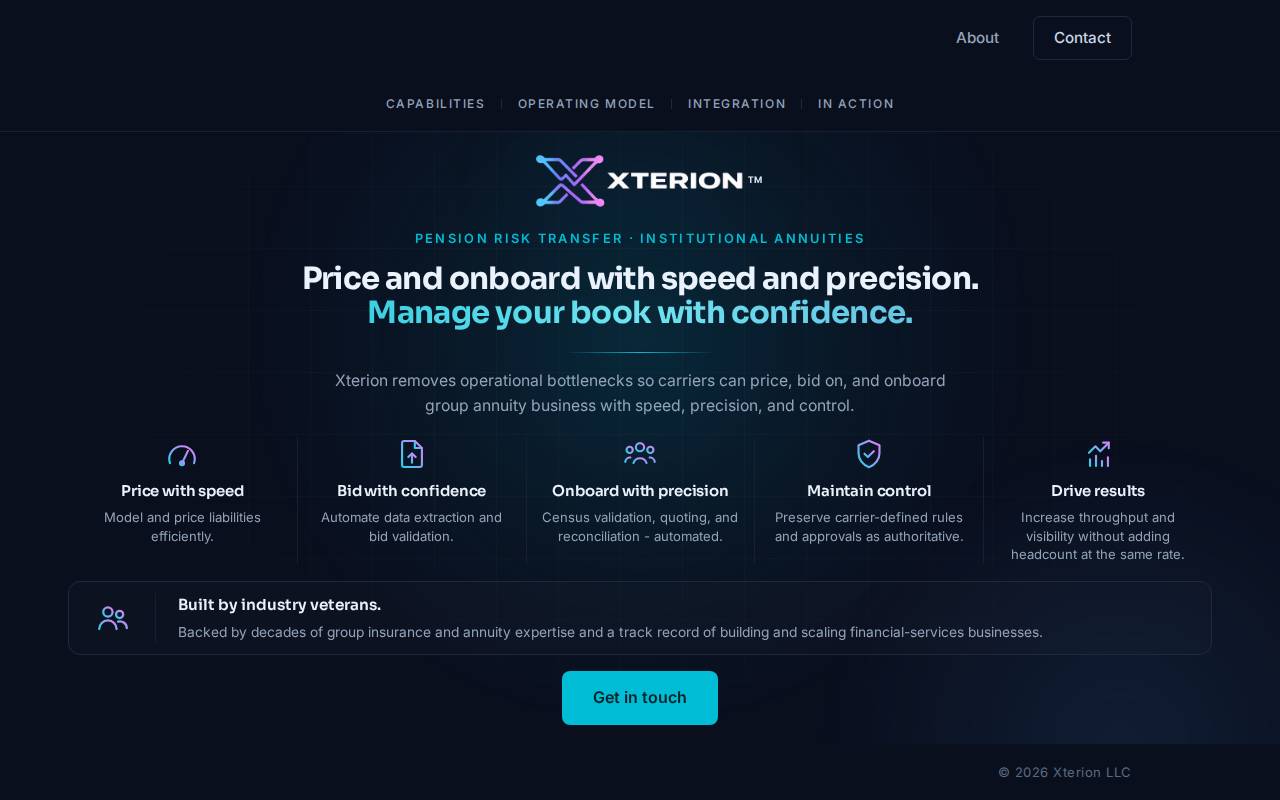 Screenshot of xterion.ai