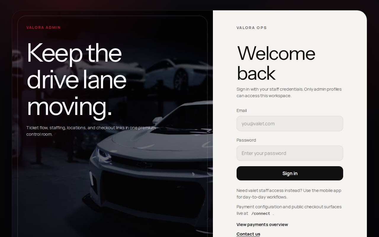 Screenshot of valora.oceanwaveweb.com