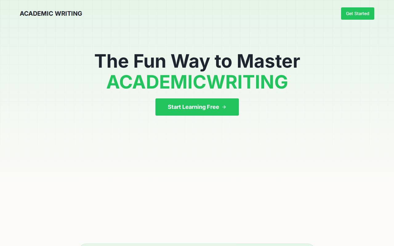 Screenshot of acawriting.lovable.app
