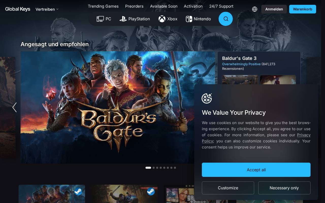 Screenshot of globalkeys.co