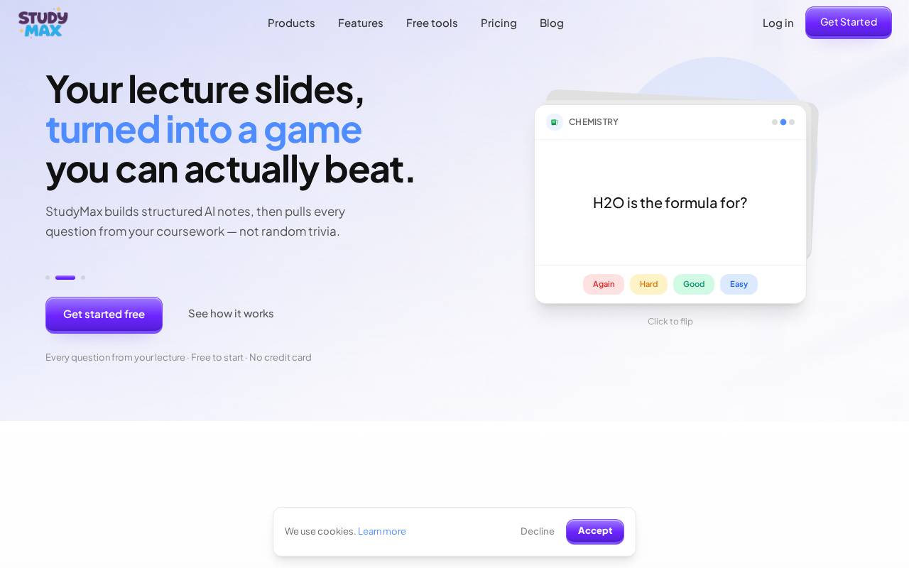 Screenshot of studymax.io