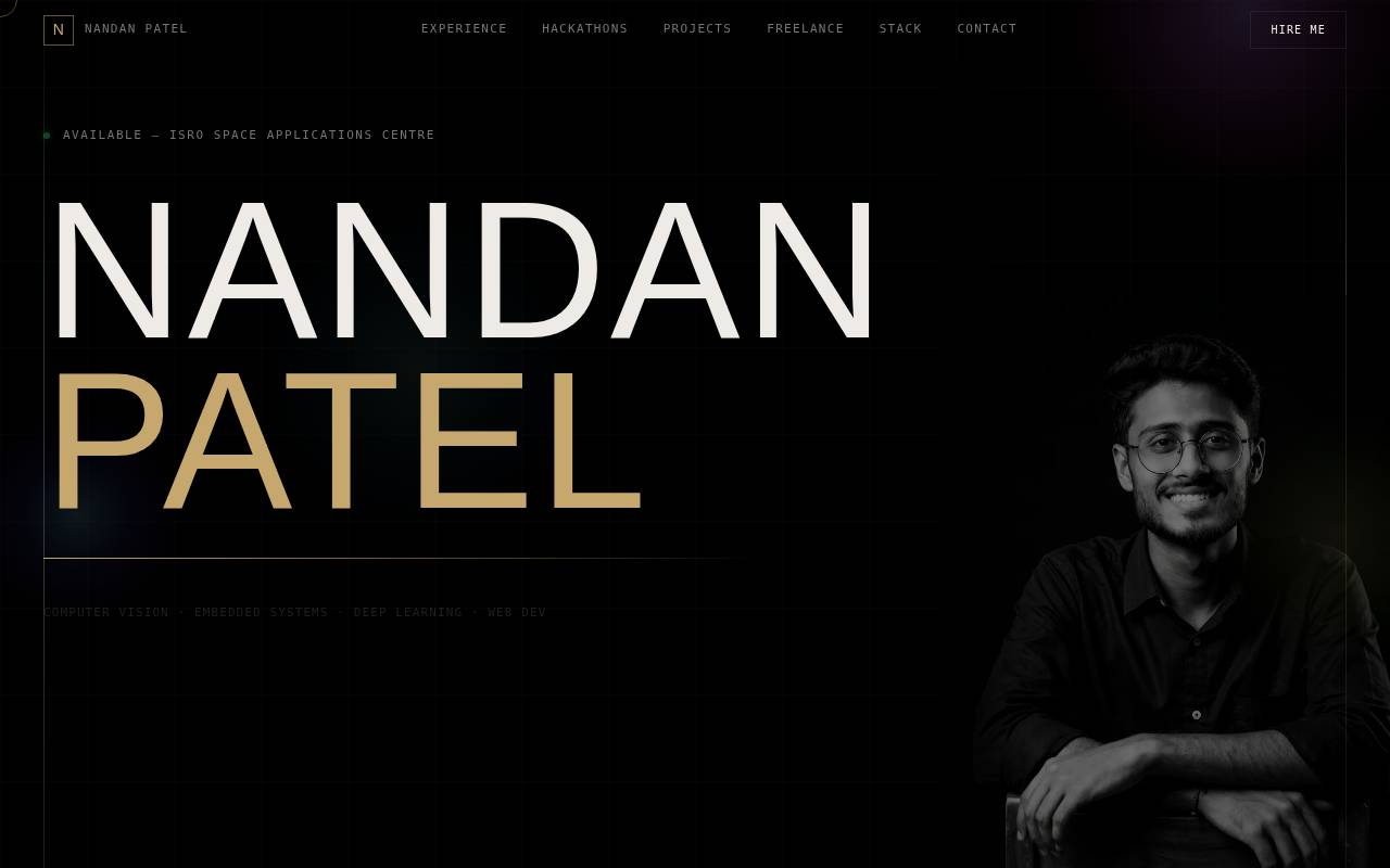 Screenshot of nandancodes.com