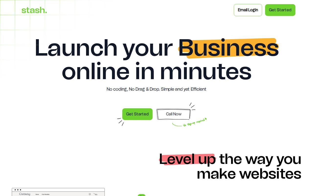 Screenshot of www.stash.market