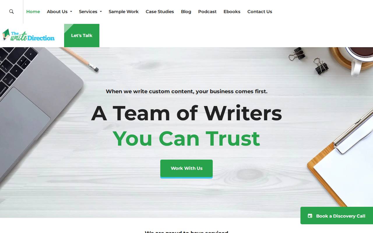 Screenshot of thewrite-direction.com