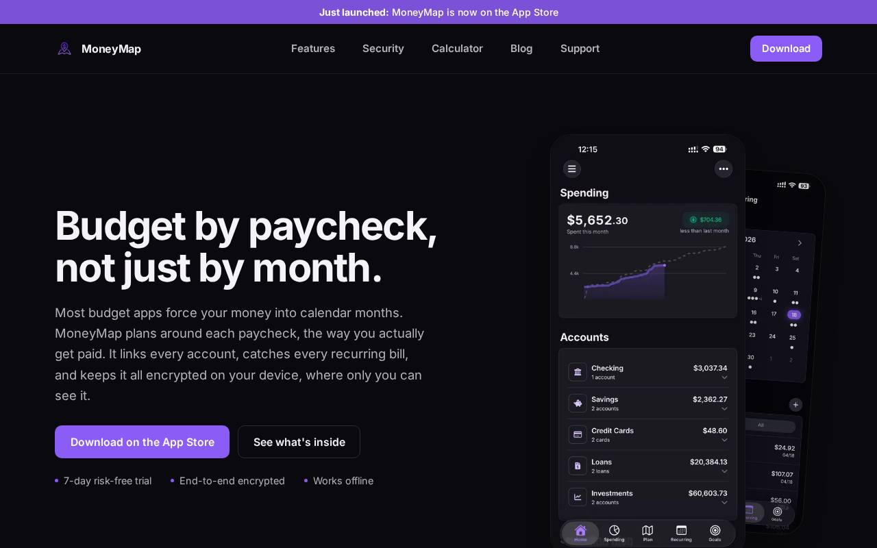 Screenshot of moneymap.cc