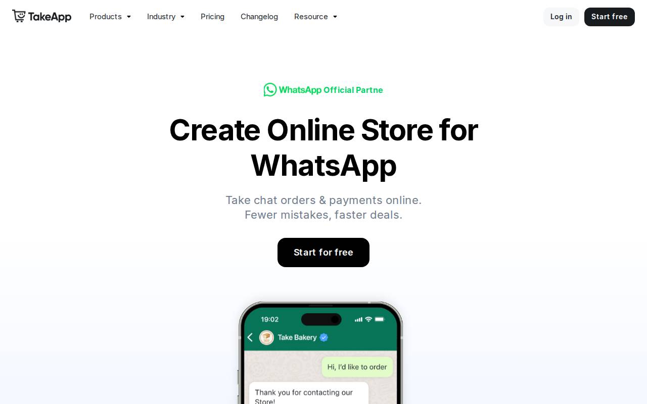 Screenshot of take.app