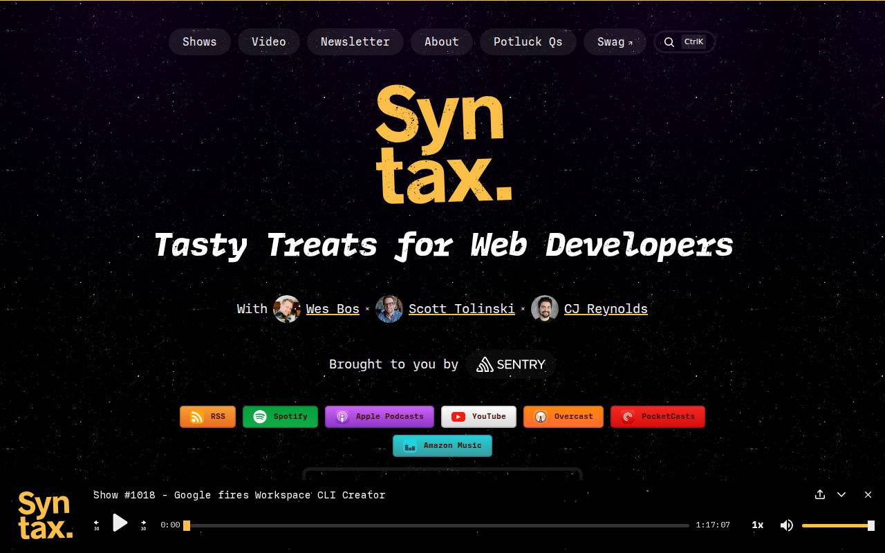 Screenshot of syntax.fm