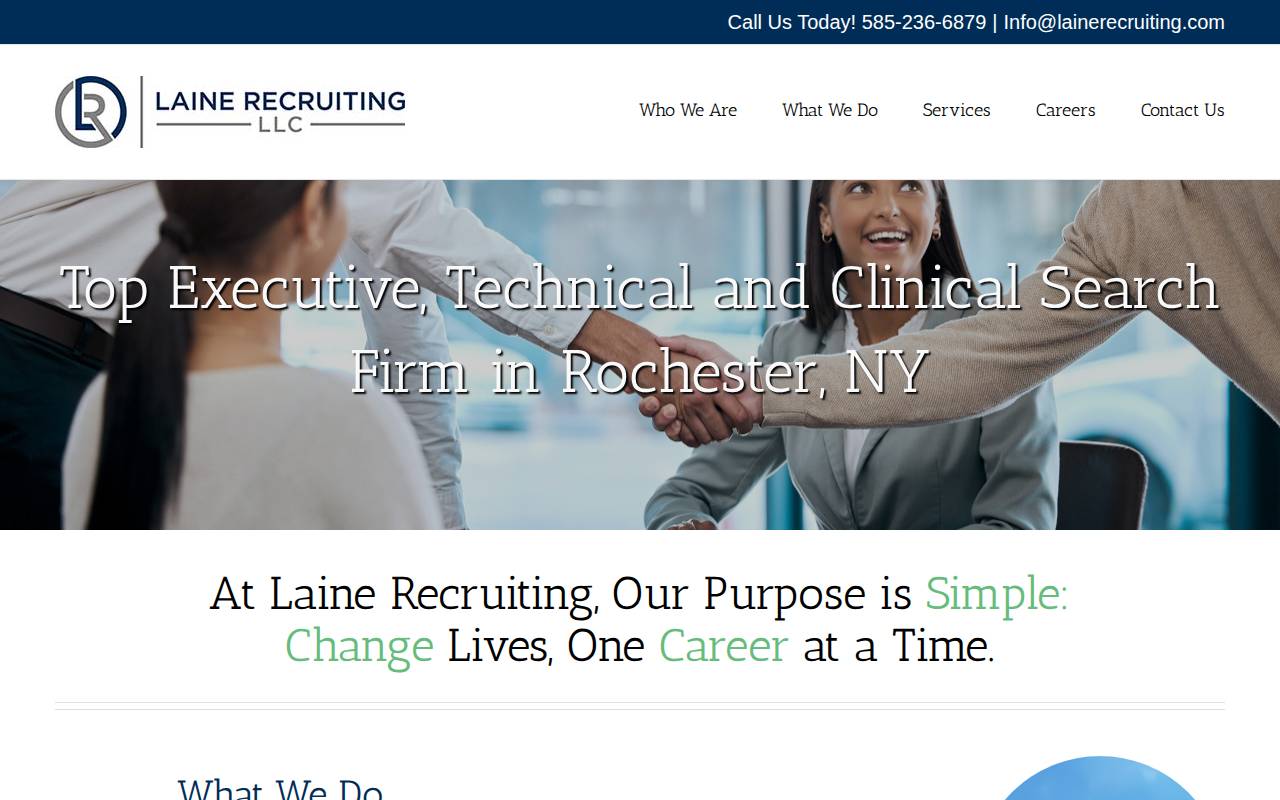 Screenshot of lainerecruiting.com