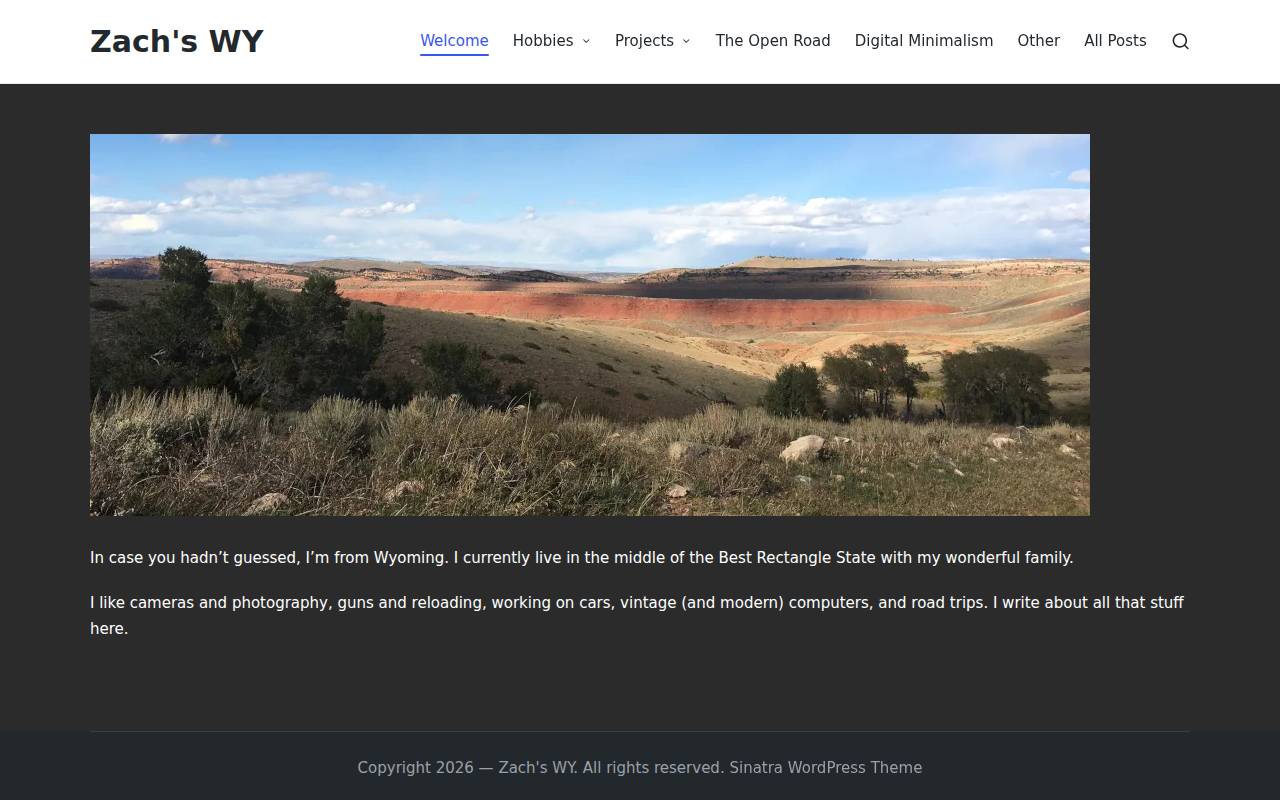 Screenshot of zachswy.com