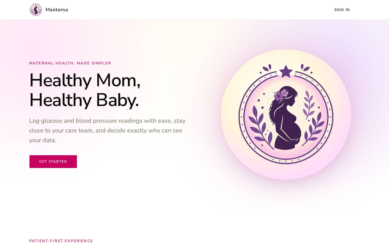 Screenshot of momhealth.app