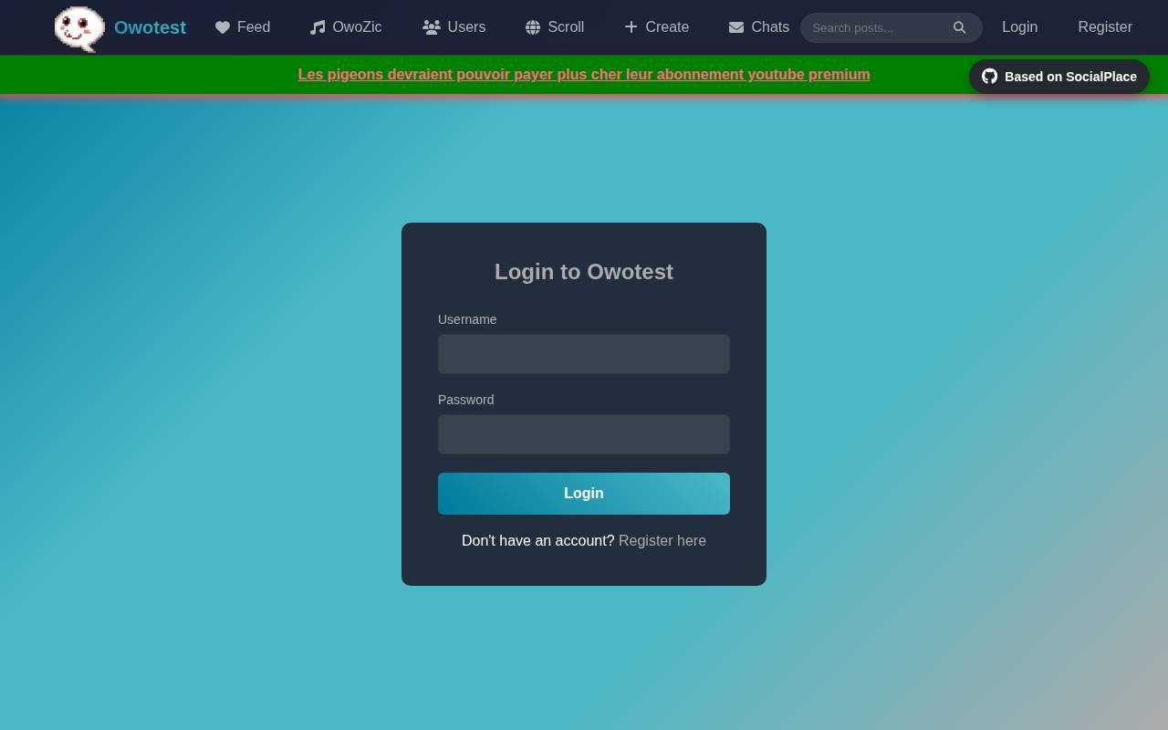 Screenshot of owotest.win