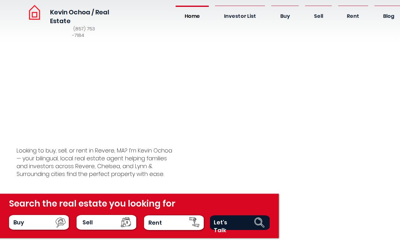 Screenshot of kevinochoarealestate.com