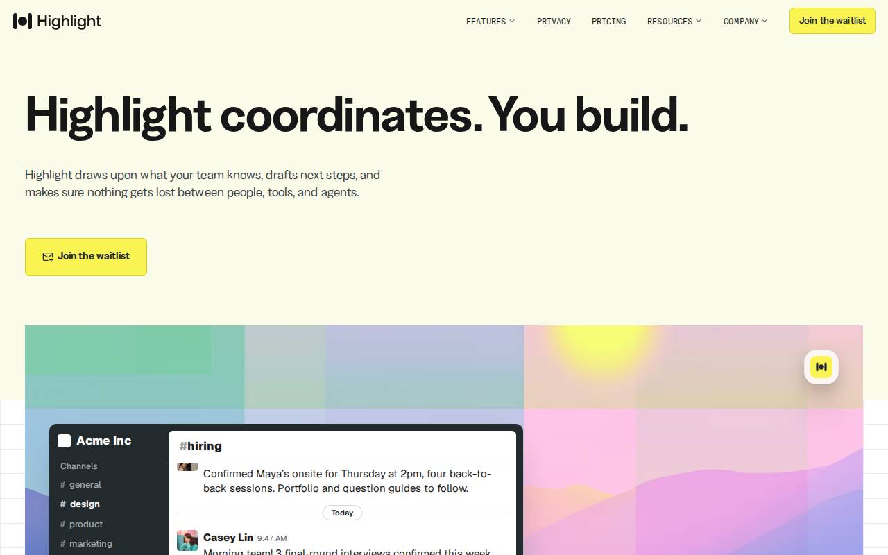 Screenshot of highlight.ai