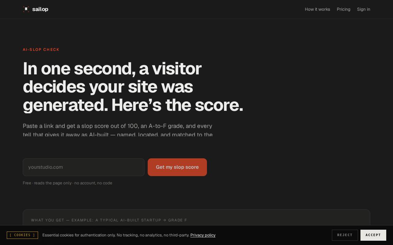 Screenshot of sailop.com