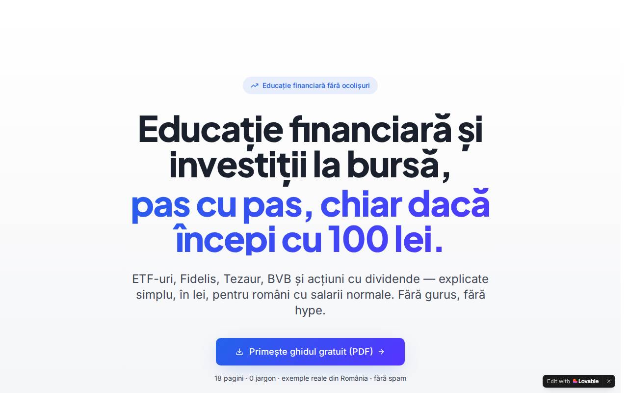 Screenshot of academiafinanciara.lovable.app