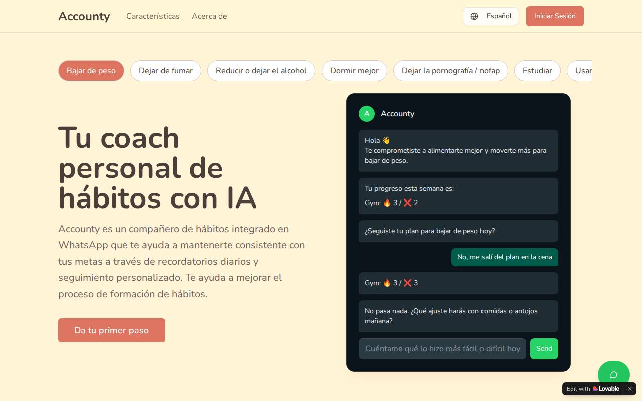 Screenshot of accounty-launchpad.lovable.app