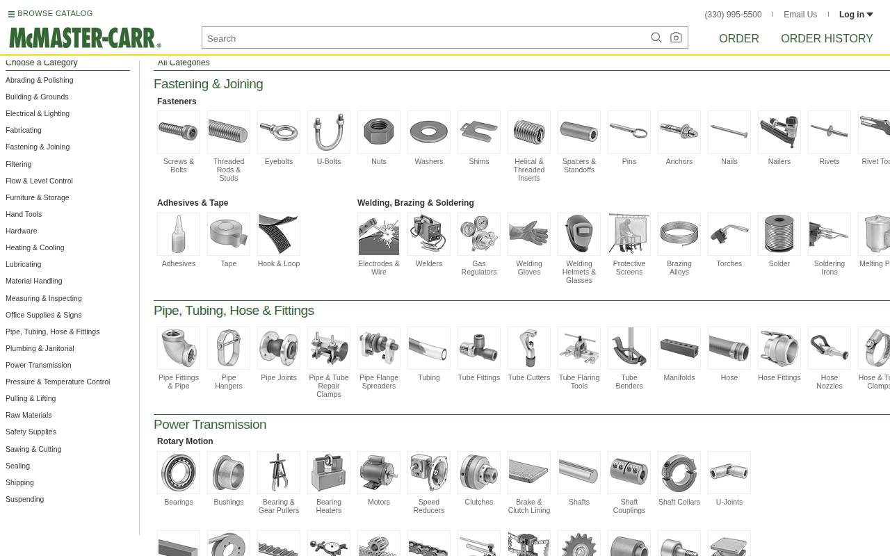 Screenshot of mcmaster.com