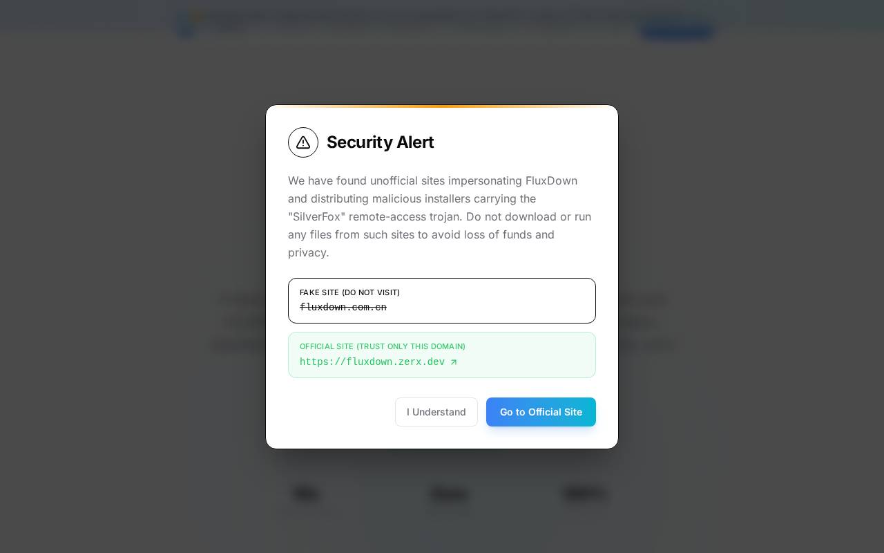 Screenshot of fluxdown.zerx.dev