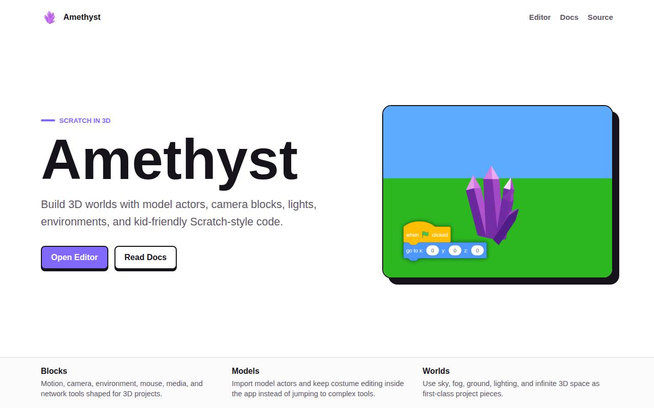 Screenshot of amethyst3d.pages.dev