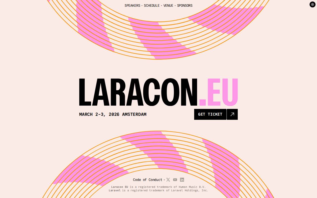 Screenshot of laracon.eu